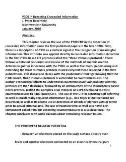 P300 in Detecting Concealed Information