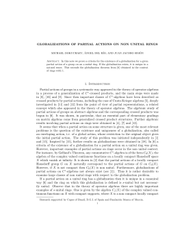 GLOBALIZATIONS OF PARTIAL ACTIONS ON NON UNITAL RINGS