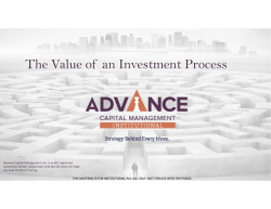 The Value of an Investment Process