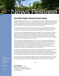 February 21, 2017 &mdash; LiVE 88.5 Carbon Neutral Forest Grows