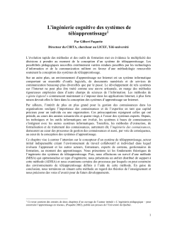 2- La méthode d`ingénierie des systèmes d`apprentissage (MISA)