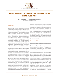 Measurement of Fission Gas Release from PHWR Fuel Pins
