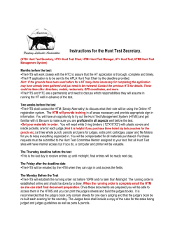 Instructions for the Hunt Test Secretary.