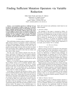 Finding Sufficient Mutation Operators via Variable Reduction