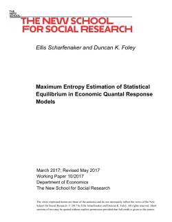 Ellis Scharfenaker and Duncan K. Foley Maximum Entropy