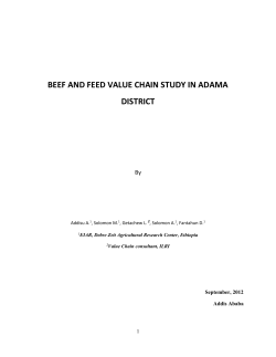 beef and feed value chain study in adama district