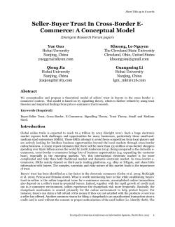 seller-buyer trust in cross-border e