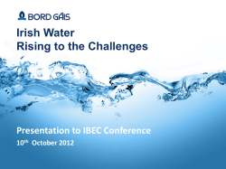 Irish Water * a National Utility