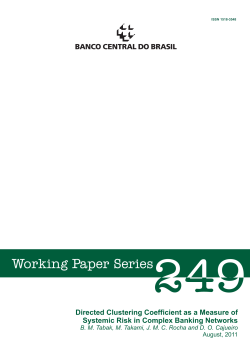 Directed clustering coefficient as a measure of systemic risk in