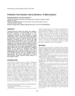 Protection from Sunburn with β-Carotene—A Meta