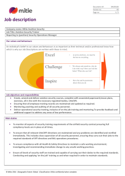 Job description template