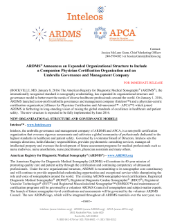 ARDMS® Announces an Expanded Organizational Structure to