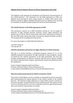 Diploma Work in Nuclear Physics at Physics Department and at ESS