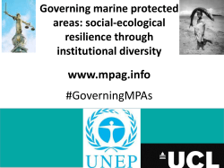 Governing MPAs - getting the balance right