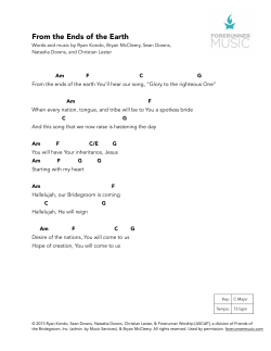 FM Chord Sheet "From the Ends of the Earth"