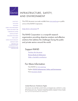 INFRASTRUCTURE, SAFETY, AND ENVIRONMENT