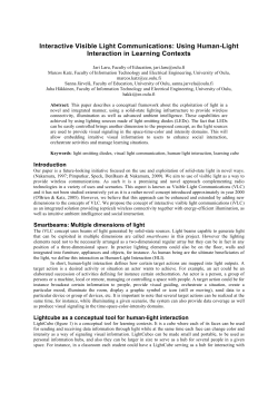 Interactive Visible Light Communications: Using Human