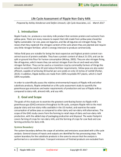 Life Cycle Assessment of Non-Dairy Milk, 2017.