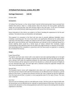 19 Holland Park Avenue, London, W11 3RN Heritage Statement
