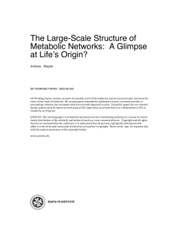coenzyme A (29) - Santa Fe Institute