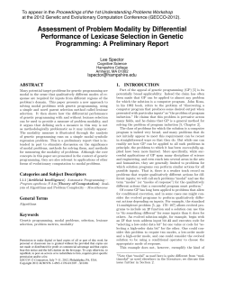 Assessment of Problem Modality by Differential