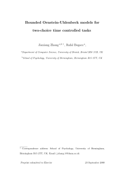 Bounded Ornstein-Uhlenbeck models for two-choice