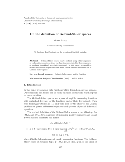 On the definition of Gelfand