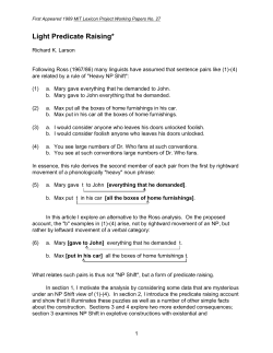 Light Predicate Raising