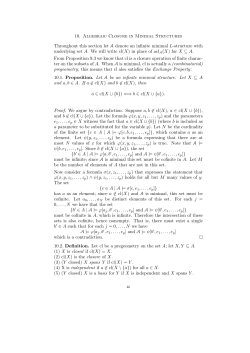 10. Algebraic Closure in Minimal Structures Throughout this section