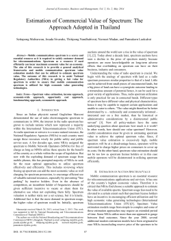 Estimation of Commercial Value of Spectrum