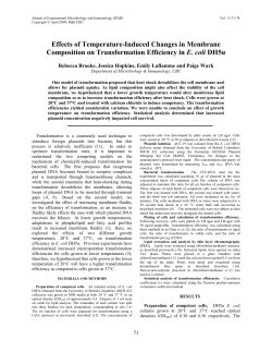 Effects of Temperature-Induced Changes in Membrane Composition