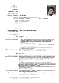 Europass Curriculum Vitae