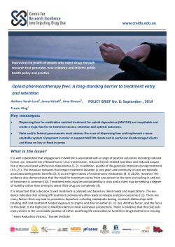 Opioid pharmacotherapy fees: A long