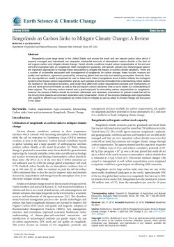 Rangelands as Carbon Sinks to Mitigate Climate Change: a Review