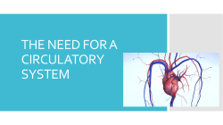 THE NEED FOR A CIRCULATORY SYSTEM