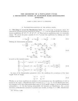 THE GEOMETRY OF A POPULATION CYCLE: A MECHANISTIC