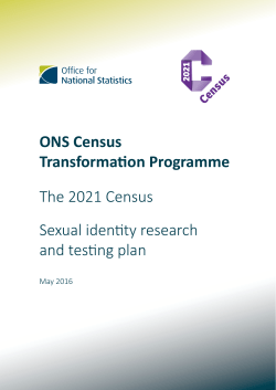 Sexual identity research and testing plan