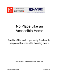 No Place Like an Accessible Home: quality of life - STICERD