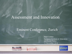 Assessment and Innovation in Education