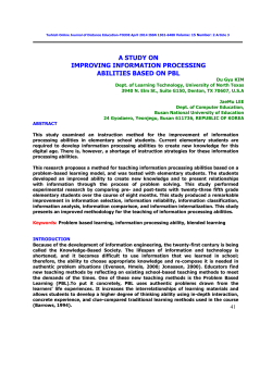 a study on improving information processing abilities based