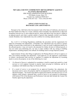 Boundary Line (Lot Line) Adjustment