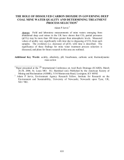 the role of dissolved carbon dioxide in governing deep coal mine
