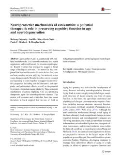 Neuroprotective mechanisms of astaxanthin: a potential