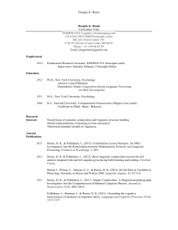 Douglas K. Bemis Douglas K. Bemis Curriculum Vitae