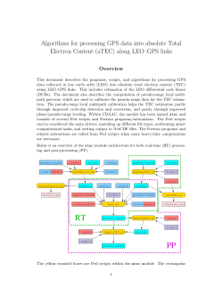 Algorithms for processing GPS data into absolute Total Electron