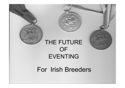 THE FUTURE of EVENTING by John Watson