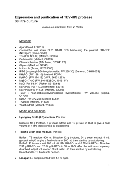 Expression and purification of TEV