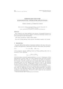 Error Bounds for Exponential Operator Splittings