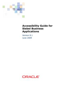 Accessibility Guide for Siebel Business Applications