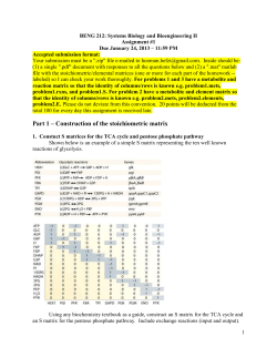 BENG 212: Systems Biology and Bioengineering II Assignment #1